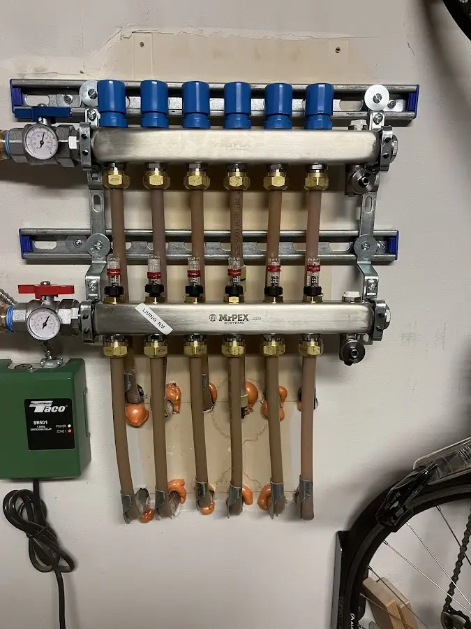 Plumber performing Leak Detection at a residential property in Leland